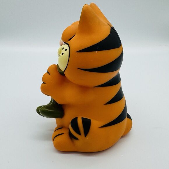 Vintage Garfield Piggy Bank 1981 80s Kats Meow 7” Retro Collectors Holding Pooky - Picture 4 of 11
